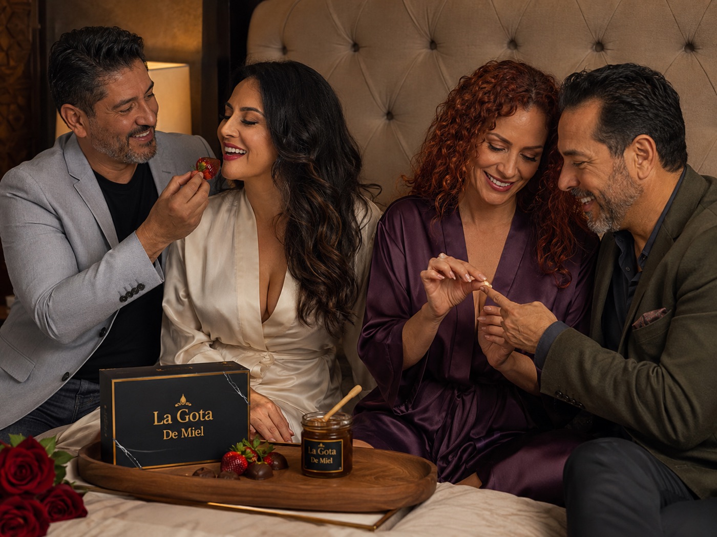 Juego La Gota de Miel durante una reunión de parejas liberales